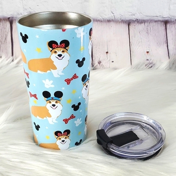 Pembroke Welsh Corgi Dog Puppy Disney Mickey Mouse Ears Stainless Steel Tumbler - Picture 1 of 15